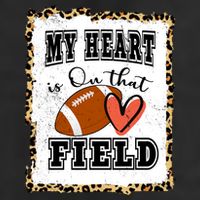 My Heart Is On The Field Cute Leppard Football Mom 11oz C Handle Ceramic Mug