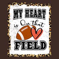 My Heart Is On The Field Cute Leppard Football Mom Cooling Performance Long Sleeve Crew