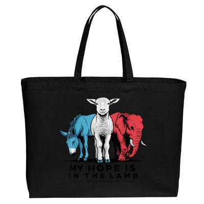 My Hope Is In The Lamb Cotton Canvas Jumbo Tote