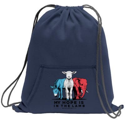 My Hope Is In The Lamb Sweatshirt Cinch Pack Bag