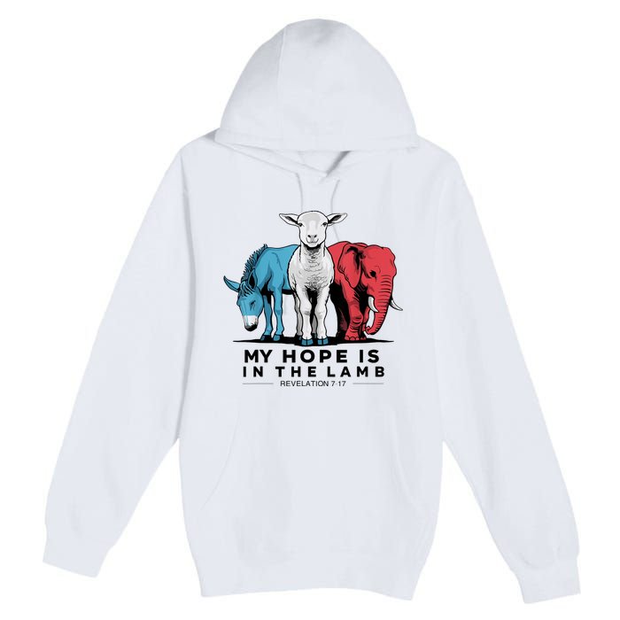 My Hope Is In The Lamb Premium Pullover Hoodie