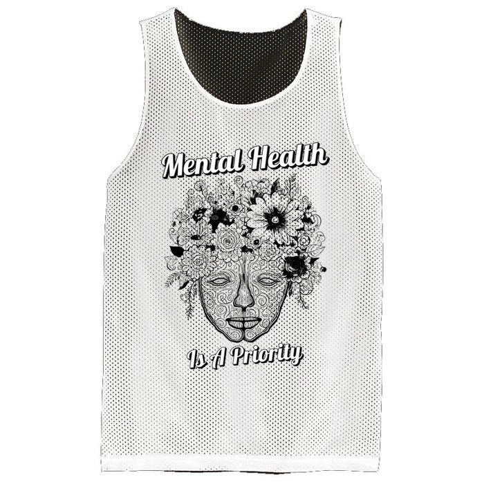 Mental Health Is A Priority Mesh Reversible Basketball Jersey Tank
