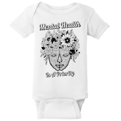 Mental Health Is A Priority Baby Bodysuit
