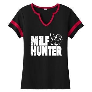 Milf Hunter Inappropriate Rude Humor Gift Ladies Halftime Notch Neck Tee