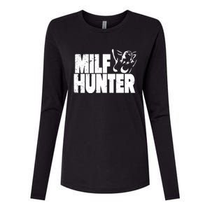 Milf Hunter Inappropriate Rude Humor Gift Womens Cotton Relaxed Long Sleeve T-Shirt