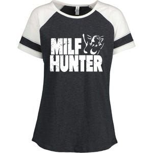 Milf Hunter Inappropriate Rude Humor Gift Enza Ladies Jersey Colorblock Tee