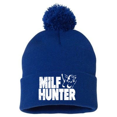 Milf Hunter Inappropriate Rude Humor Gift Pom Pom 12in Knit Beanie