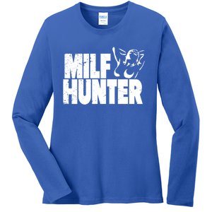 Milf Hunter Inappropriate Rude Humor Gift Ladies Long Sleeve Shirt