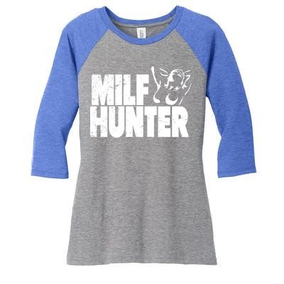 Milf Hunter Inappropriate Rude Humor Gift Women's Tri-Blend 3/4-Sleeve Raglan Shirt