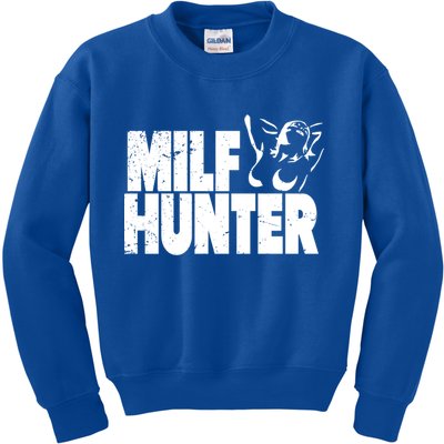 Milf Hunter Inappropriate Rude Humor Gift Kids Sweatshirt