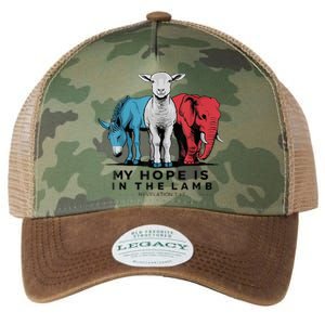 My Hope Is In The Lamb Funny My Hope Is In The Lamb Gifts Legacy Tie Dye Trucker Hat