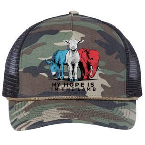 My Hope Is In The Lamb Funny My Hope Is In The Lamb Gifts Retro Rope Trucker Hat Cap