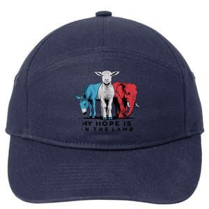 My Hope Is In The Lamb Funny My Hope Is In The Lamb Gifts 7-Panel Snapback Hat