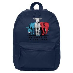 My Hope Is In The Lamb Funny My Hope Is In The Lamb Gifts 16 in Basic Backpack