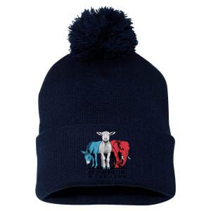 My Hope Is In The Lamb Funny My Hope Is In The Lamb Gifts Pom Pom 12in Knit Beanie