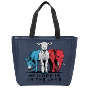 My Hope Is In The Lamb Funny My Hope Is In The Lamb Gifts Zip Tote Bag