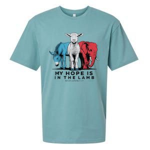 My Hope Is In The Lamb Funny My Hope Is In The Lamb Gifts Sueded Cloud Jersey T-Shirt