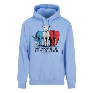 My Hope Is In The Lamb Funny My Hope Is In The Lamb Gifts Unisex Surf Hoodie