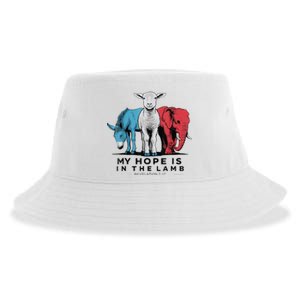 My Hope Is In The Lamb Funny My Hope Is In The Lamb Gifts Sustainable Bucket Hat