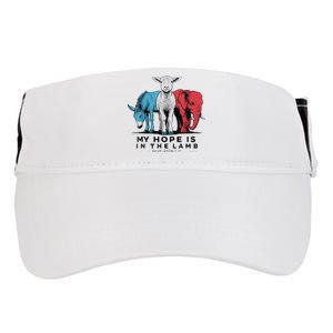 My Hope Is In The Lamb Funny My Hope Is In The Lamb Gifts Adult Drive Performance Visor