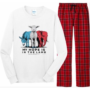 My Hope Is In The Lamb Funny My Hope Is In The Lamb Gifts Long Sleeve Pajama Set