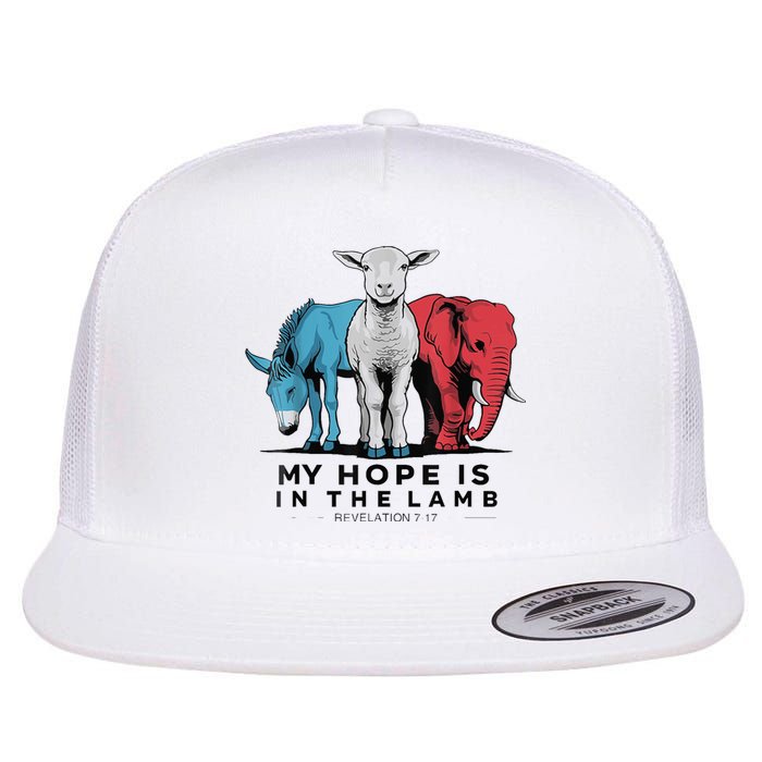 My Hope Is In The Lamb Funny My Hope Is In The Lamb Gifts Flat Bill Trucker Hat