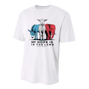 My Hope Is In The Lamb Funny My Hope Is In The Lamb Gifts Performance Sprint T-Shirt