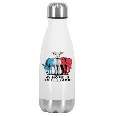 My Hope Is In The Lamb Funny My Hope Is In The Lamb Gifts Stainless Steel Insulated Water Bottle