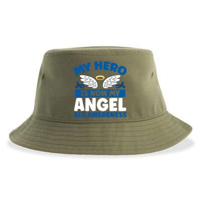 My Hero Is Now My Angel Als Awareness Month Gift Sustainable Bucket Hat