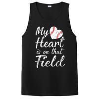 My Heart is on That Field Tee Baseball Softball Mom Gifts PosiCharge Competitor Tank