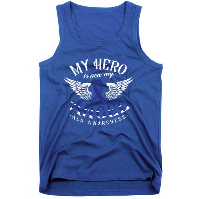 My Hero Is Now My Angel Als Awareness Month Gift Tank Top