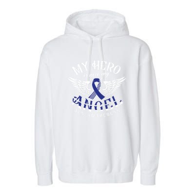 My Hero Is Now My Angel Als Awareness Month Gift Garment-Dyed Fleece Hoodie