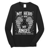 My Hero is now my Angel Melanoma Skin Cancer Awareness Long Sleeve Shirt