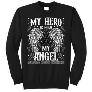 My Hero is now my Angel Melanoma Skin Cancer Awareness Sweatshirt