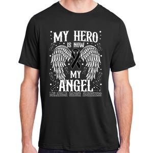 My Hero is now my Angel Melanoma Skin Cancer Awareness Adult ChromaSoft Performance T-Shirt