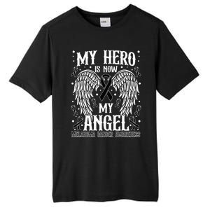 My Hero is now my Angel Melanoma Skin Cancer Awareness Tall Fusion ChromaSoft Performance T-Shirt