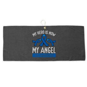 My Hero Is Now My Angel Als Awareness Month Gift Large Microfiber Waffle Golf Towel