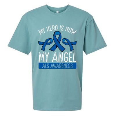 My Hero Is Now My Angel Als Awareness Month Gift Sueded Cloud Jersey T-Shirt