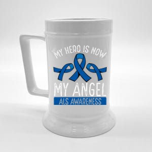 My Hero Is Now My Angel Als Awareness Month Gift Beer Stein