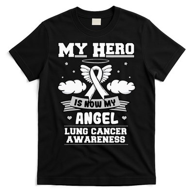 My Hero Is Now My Angel Lung Cancer Awareness Carcinomas T-Shirt