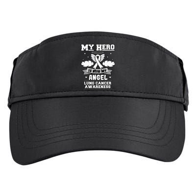 My Hero Is Now My Angel Lung Cancer Awareness Carcinomas Adult Drive Performance Visor