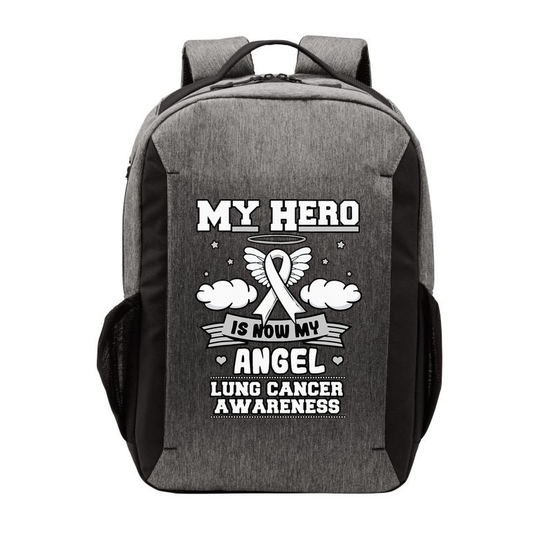My Hero Is Now My Angel Lung Cancer Awareness Carcinomas Vector Backpack