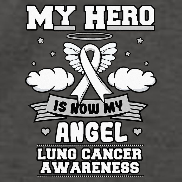 My Hero Is Now My Angel Lung Cancer Awareness Carcinomas Vector Backpack