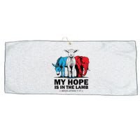 My Hope Is In The Lamb Large Microfiber Waffle Golf Towel