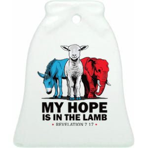 My Hope Is In The Lamb Ceramic Bell Ornament