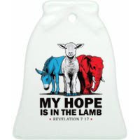 My Hope Is In The Lamb Ceramic Bell Ornament