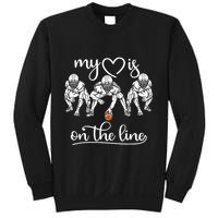 My Heart Is On The Line Offensive Lineman Vintage Football Sweatshirt