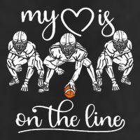 My Heart Is On The Line Offensive Lineman Vintage Football Golf Towel