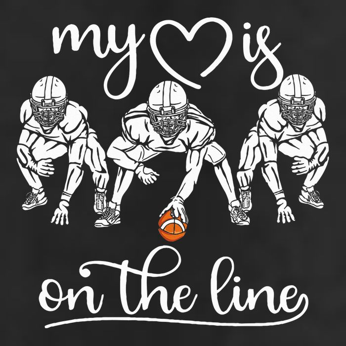 My Heart Is On The Line Offensive Lineman Vintage Football Golf Towel