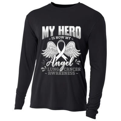 My Hero Is Now My Angel Lung Cancer Carcinoma Tumor Cooling Performance Long Sleeve Crew